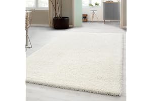 ‎CARPETSALE24 Carpetsale24 Shaggy Hochflor Teppich Wohnzimmer 160x230 cm Creme Modern - Teppich Flauschig, Extra Weich, Pflegeleicht und einfarbig - für Schlafzimmer, Esszimmer - Ideal als Küchenteppich