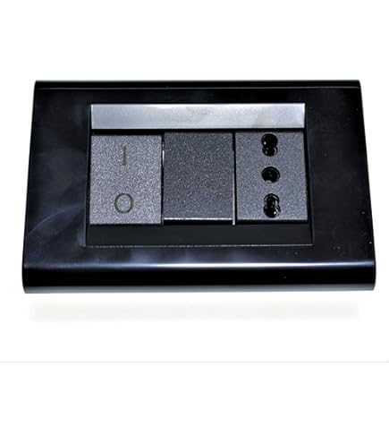 Bticino Compatibile Plastica Placca Bticino Living Classica Con Supporto - 3 Posti, Colore Nero, In Plastica Placche Per Interruttori - Foto 10