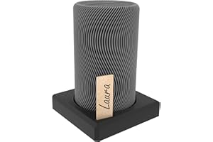 FIDLY Wave Trinkgeldröhrchen in shadow grey – inkl. Magnetständer & Namenskärtchen, erweiterbare Spardose & Kaffeekasse aus Kunststoff, Spardose Made in Germany (Einzel)