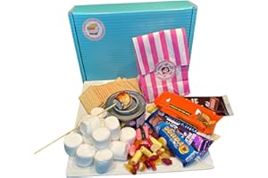 ANNIE'S SWEETS AND TREATS Luxury Marshmallow S'mores Toasting Kit Chocolate Smores Box for Birthday Xmas Eve NYE New Years Bonfire Night - All You Need To Make Luxury American S'Mores