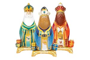 PARTYLOSOPHY OH YEAH - 3 Globos Navideños de Foil de Pie Reyes Magos Metalizados de 110 cm - Globos Fiesta - Decoración Navidad - Fiestas de reyes magos - Globo Foil Reyes Magos