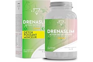 BALANCE NUTRITION DRENASLIM® DETOX (RÉGIME DÉTOX DRAINANT INCLUS) - 240 COMPRIMÉS | Detox Foie Minceur | Maigrir Rapidement Efficacement I Puissant et Rapide, avec Bromelain, Orthosiphon, Pissenlit, Gymnema et Fenouil