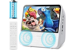 GAONAWAY Portable DVD Player with 4000mAh Rechargeable Battery, Supports Disc/Bluetooth/USB/AV, Car CD DVD Players for Kids