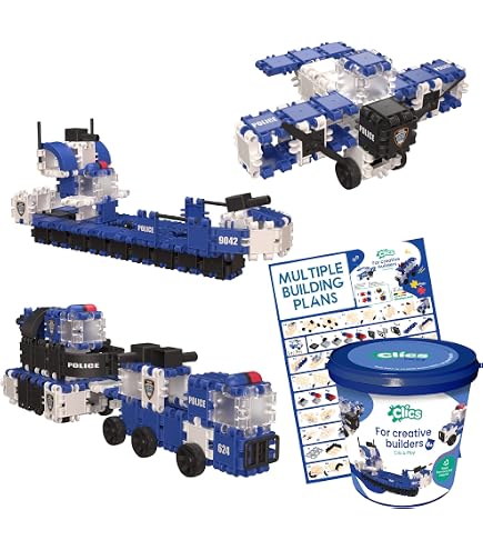 Clics Libro Di Costruzione CP017 - 40 Figure Da Costruire, Gioco Educativo Per Bambini +3 Anni