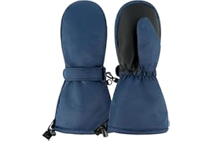 JANGANNSA Gants Hiver Enfant 1-6 Ans Gants Imperméables pour Garçons et Filles Snowboard Gants Chauffants