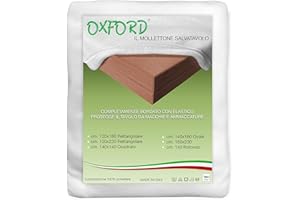 TEX FAMILY Oxford Molleton protège-table rond 140 cm