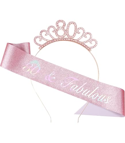 SZHUIHER 10 ° Compleanno Fascia e diadema, Fascia in Oro Rosa Compleanno Fascia 10 e favolosa Fascia e diadema per Ragazze, 10 ° Compleanno Regali per Buon Compleanno 10 ° Festa di Favore Forniture