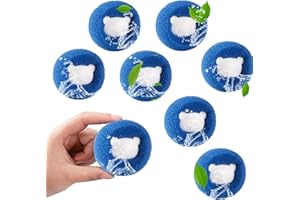 CHIOSA Tierhaarentferner Waschmaschine, 8 Stücke Fusselbälle Waschmaschine, Haarentferner Tierhaare, Wiederverwendbar Hundehaarentferner für die Waschmaschine, Entfernt Tierhaare＆Fusseln (Blau)