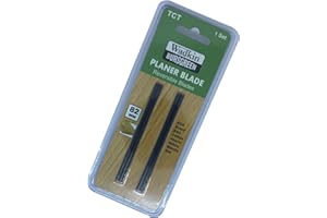 WADKIN BURSGREEN Lames raboteuses réversibles à arrêts de 82 mm en carbure pour rabots Makita, Black & Decker, Bosch, DeWalt et Elu