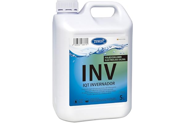 Tamar Invernador Poliester/Liner Electrólisis Salina Piscinas, Invernaje y conservación, sin Sulfato de Cobre, alguicida, 5 litros.