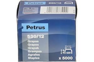 PETRUS 77510 - Caja 5000 ud. grapas cobreadas modelo 530/12 mm