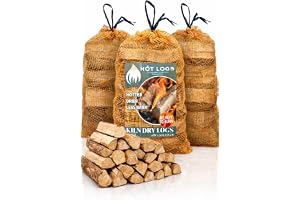 75L HARDWOOD Longer Burning Kiln Dried Logs 3 x 25L Nets, Ideal for Open fires, Fire Wood, Hot Wood Burning Stoves, BBQ's, Lo