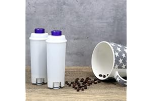 2 filtri compatibili con De Longhi DLSC002 | per macchine da caffè automatiche / macchine da caffè DeLonghi e Combi / ECAM / Espresso / Magnifica / Prima Donna | Filtro/Filtro acqua VonBueren