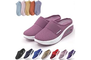 CHAGOO Air Cushion Slip-On Walking Shoes Orthopedic Diabetic Walking Sandals, Comes with 5 Pairs of Cotton Breathable Socks