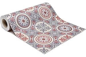 Giuri Tessuti - PASSATOIA per Cucina in Vinile - Tappeto Runner Antiscivolo e Lavabile in PVC - Largo 50 cm (280 CM, VINTAGE RED)