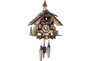 CUCKOO PALACE Schwarzwald Palast Kuckucksuhr Sankt Bernhard Chalet Quarz-Uhrwerk - H?he 32 cm
