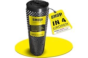 BMD Noppenbahn | 1m x 20m | 4 Größen | Hochbeetfolie ohne Weichmacher | Noppenfolie für den Grundmauerschutz | 20m² | Drainage | CE-Siegel Qualität