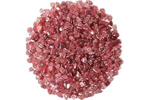 Orientrea 500 Grammi di Cristallo Naturale Quarzo Rosso Fragola Pietra schiacciato, Fragola burattato Chip-Cristalli curativi Chip sfusi, Pietre levigate per Cristalloterapia e Reiki, Artigianato