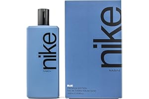 NIKE - Blue 200 ml, Colonia Hombre, Perfume Formato Spray, Eau de Toilette Natural y Masculina, Aroma Frutal Amaderado, Fragancia Fresca, Elegante y de Larga Duración