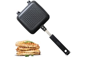 JEAN-PATRIQUE Toasted Sandwich Maker - Panini Press or Grilled Cheese Maker - Stove Top Toastie Non-Stick Ideal for Indoors and Outdoors by Jean Patrique