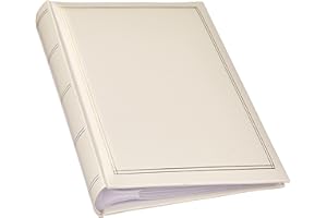 ‎WALTHER DESIGN walther design Fotoalbum weiss 200 Fotos 13 x 18 cm Memo-Einsteckalbum Kunstleder mit Prägung, Monza ME-139-W