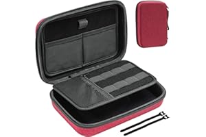 ProCase Étui Rigide de Voyage pour Macbook Adaptateur de Courant Chargeurs Câbles Banque d’Énergie Apple Magic Mouse Apple Pencil USB Flash Disk SD Card