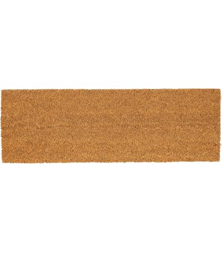 Emmevi Kokosfußmatte 27x70 Cm – Natürliche Kokosfaser, Rutschfeste Gummirückseite, Wasserfest