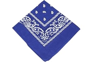 OXFORD NOVELTIES Unisex Paisley Bandanas (Royal Blue)