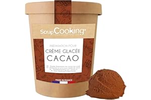 ScrapCooking - Préparation pour Crème Glacée Cacao 185 g - Mix en Poudre pour faire ses Glaces Maison - Chocolat - Cuisine Pâtisserie - Fabriqué en France - 8550