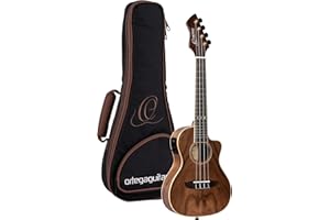 Ortega Guitars Konzert Ukulele Elektro-Akustisch – Horizon Series – Inklusive Gigbag – Walnuss, Natur (RUWN-CE)