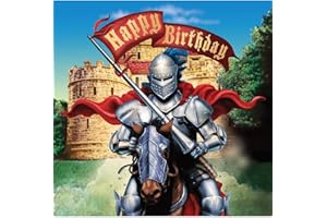 Creative Converting Valiant Knight Happy Birthday 16 Count 3-Ply Paper Lunch Napkins