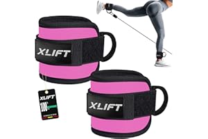 XLIFT Cavigliere Cavi Palestra - Accessori Palestra - Cavigliere Pulegge Gym - Cavigliera Adatto per di Allenamento Glutei e esercizi Gambe con Cavi - Ankle Straps Gym per Uomo & Donna