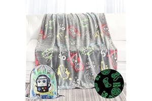 TOCIWIH Glow in The Dark Blanket Game Controller Gifts for Boys,Soft Kids Throw Gamer Blanket 3 4 5 6 7 8 9 10 11 12 Year Old Boy Gifts,Gifts for Boys 8-12,Easter Birthday Valentines Day Gifts,50"x60