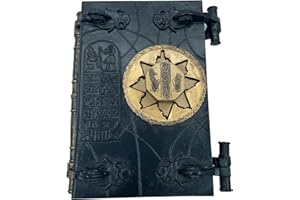 Linsition Mumien-Requisiten-Repliken Buch der Toten, handgefertigte Kunstharz-Kunstwerk-Ornamente, magisches Buch, einzigartige Dekorationen für Zuhause, altes Ägypten-Sammlerstück-Souvenir