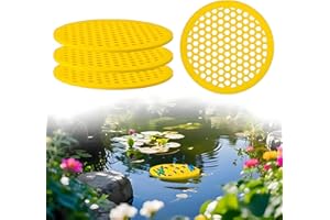 DAOOZHU Pack of 4 Bee Drinkers for the Garden, Insect Trough with Swimming Island, Insect Trough for Garden, Floating Bee Island Feeding, for Garden Decoration, Outdoor and Feeding