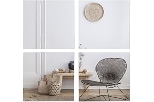 ‎BD ART BD ART Spiegel zum Kleben 4 Stück 40 x 40 cm - Dekorative Wandspiegel zum Aufkleben - Klebespiegel für die Wand Ganzkörper - Spiegelfliesen Selbstklebend - Spiegelwand Ohne Bohren für Tür & Schrank