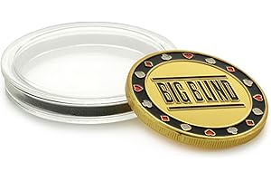 Ganzoo Big Blind Button als Hochwertige Metallmünze im Etui, Poker, Poker Button, Marke