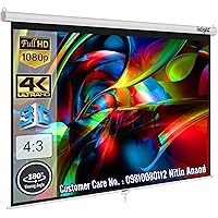 Inlight Motorised Home Theatre Projector Screen, 84 Inch Diagonal, 6 ft ...