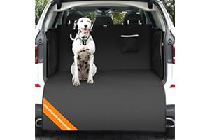 KYG Pokrowiec na samochód dla psów 185 * 115 * 48 cm Wodoodporne maty do bagażnika Uniwersalna ochrona tylnego bagażnika Czarny