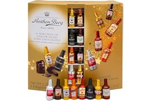 Anthon Berg Dark Chocolate Liqueurs with Original Spirits - 64 pcs. Gift Box (2.2 lbs) by Anthon Berg [Foods]