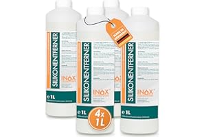 ‎INOX-LIQUIDSYSTEMS INOX® - Silikonentferner 4x1L IX400 | Der Silikonreiniger entfernt mühelos Fette, Öle & Silikon | Intensive Reinigung | Wachsentferner für Autolack | Besonders schonend