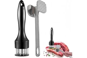 COGNITIVEX 2Pcs Meat Tenderizer Kitchen Meat Hammer for Steak Steak Hammer Meat Tenderisers Meat Mallet Meat Tenderizer Hammer Heavy Duty Meat Mallet Pounder Hammer Mallet Hammer Meat Tenderiser Mallet for Steak