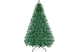 FQUVSP Albero di Natale 180cm Artificiale Apertura Automatica Folto Realistico Innevato Supporto in Metallo Pieghevole Rami Decorazioni per Casa Negozio