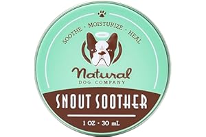 Natural Dog Company - Snout Soother | Dog Nose Balm for Chapped, Crusty and Dry Dog Noses, Organic, All Natural Ingredients 1oz/30ml Tin
