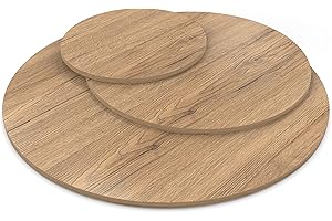 ‎AUPROTEC AUPROTEC Tischplatte 28mm rund Ø 600 mm Eiche Sanremo Classic Holzplatte melaminharzbeschichtet Spanplatte mit Umleimer ABS Kante Auswahl: 60 cm