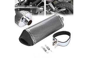 Ridgeyard Silencieux d'échappement universel en fibre de carbone pour moto Tube silencieux DB Killer 38 mm