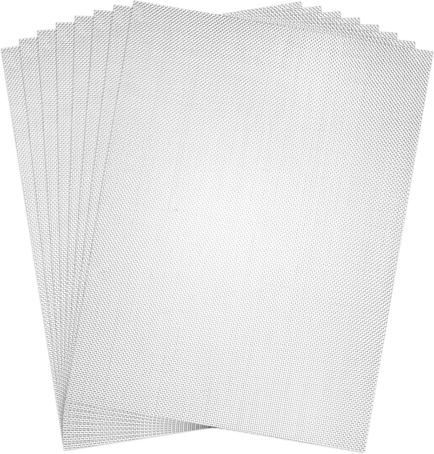 Malla de alambre de acero inoxidable (paquete de 8), 30 x 21 cm, malla metálica tejida (malla 20) Rejilla Anti-Roedores/Insectos para Ventilación,Rejilla Metálica Para Jardin de Seguridad de.