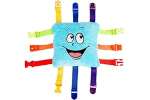 BUCKLE TOY Bubbles - Toddler Early Learning Basic Life Skills Children's Plush Travel Activity by Buckle Toys