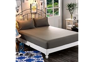 Elegant Comfort 1500 Premium Hotel Quality 1-częściowe prześcieradło z gumką, mikrofibra o najdelikatniejszej jakości - głęboka kieszeń do 40 cm, odporna na zagniecenia i blaknięcie, królewska, szara