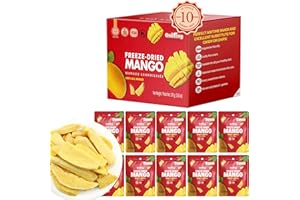 ONETANG Freeze-Dried Fruit Mango Chips, 10 Pack Single-Serve Pack, Non GMO, Kosher, No Add Sugar, Gluten free, Vegan, Holiday Gifts, Healthy Snack 0.35 Ounce